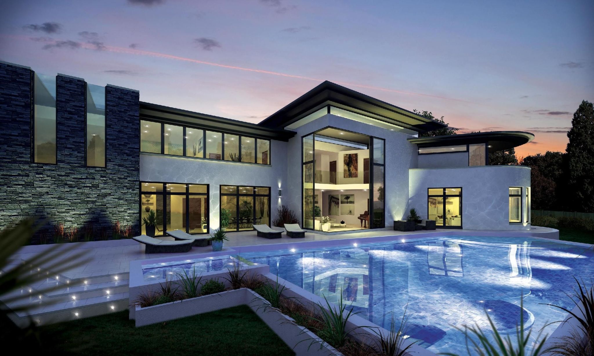 Arquitetura residencial ilustrativa